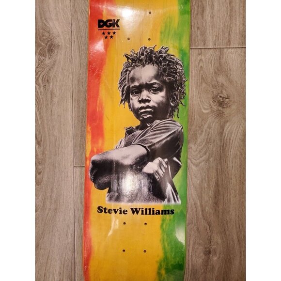 RARE DGK Stevie Williams X Ras Daniel Heartman 8.25 Skate Deck Board Jamaica New - Picture 5 of 7